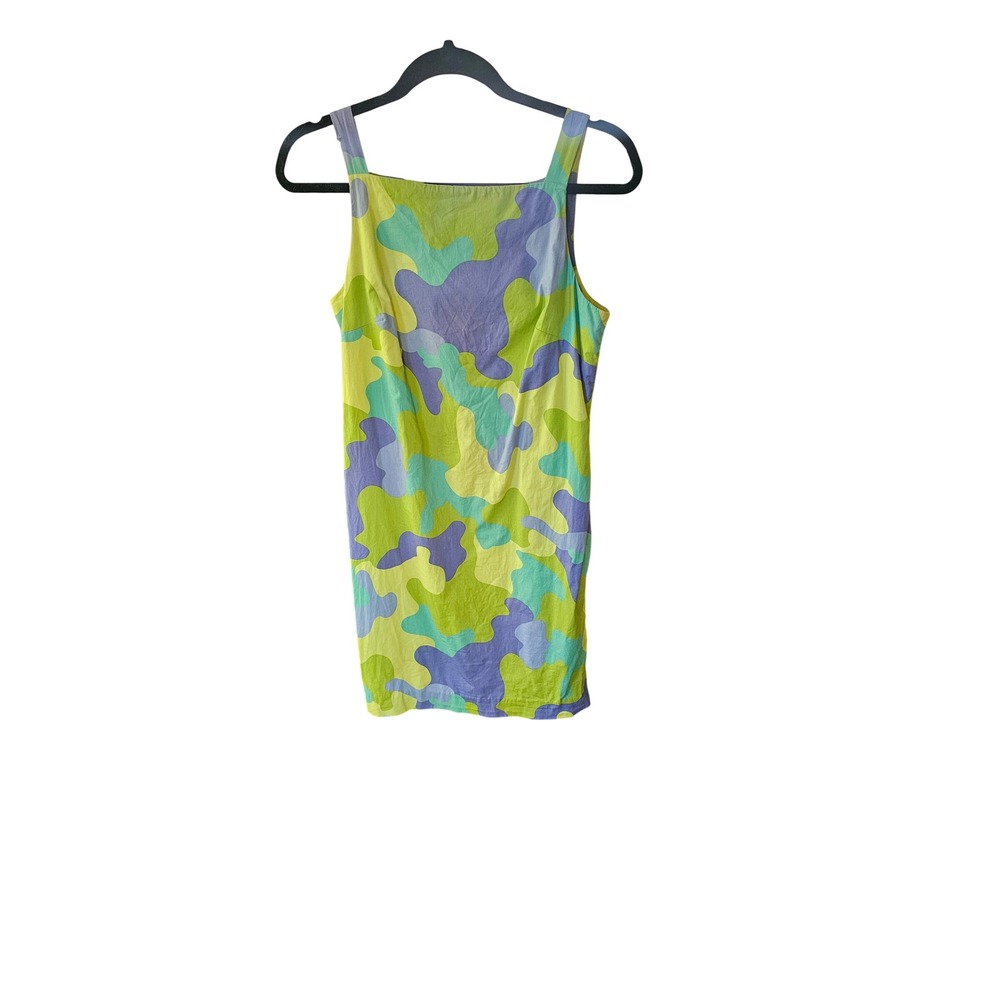 Tibi‎ Vintage Camo Print Dress Size 6 Sleeveless Mini Dress - Picture 6 of 9